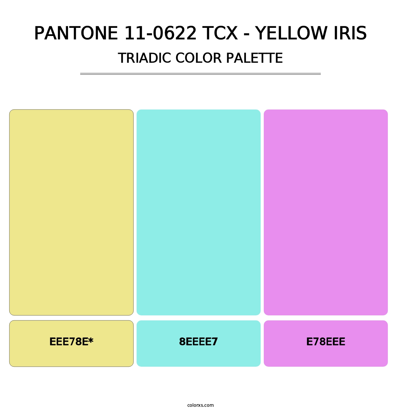 PANTONE 11-0622 TCX - Yellow Iris - Triadic Color Palette