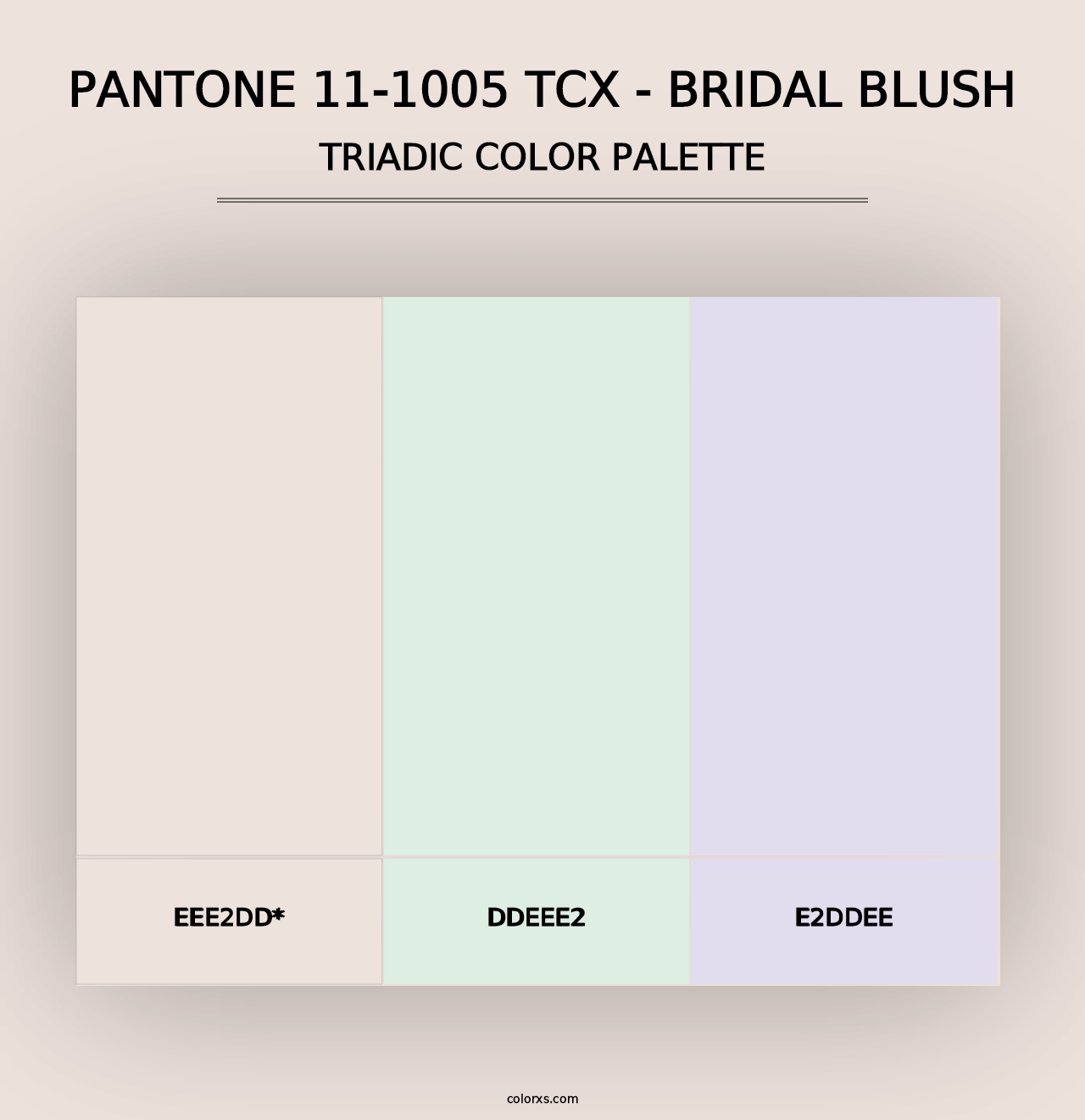 PANTONE 11-1005 TCX - Bridal Blush - Triadic Color Palette