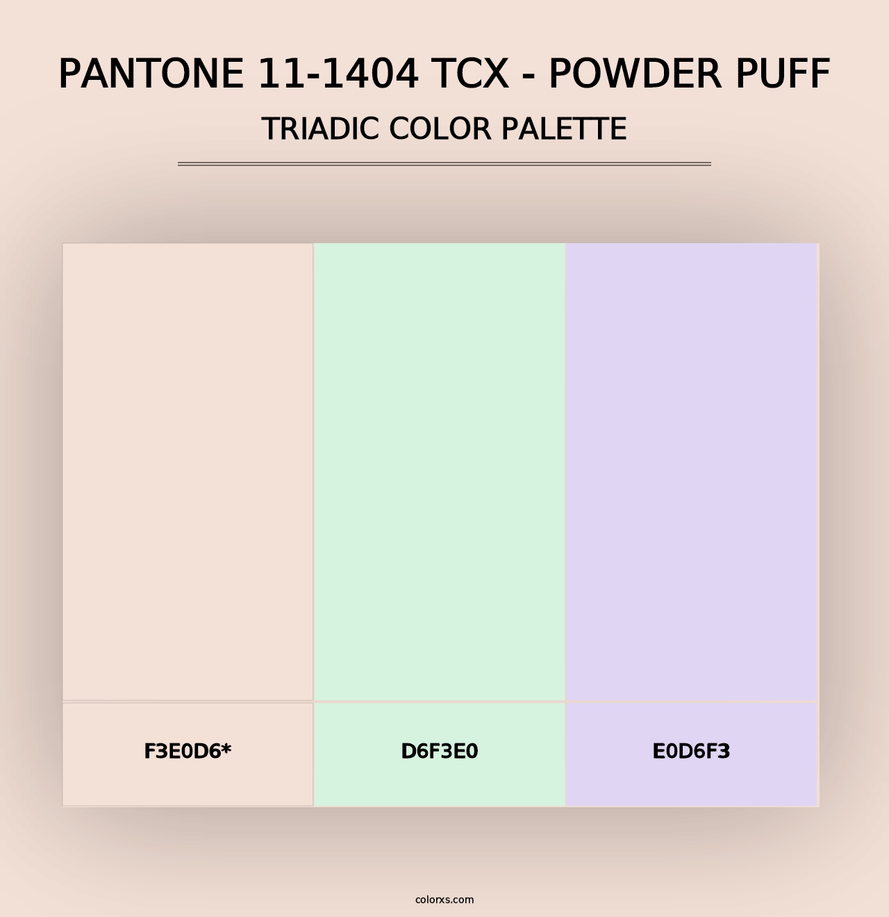 PANTONE 11-1404 TCX - Powder Puff - Triadic Color Palette