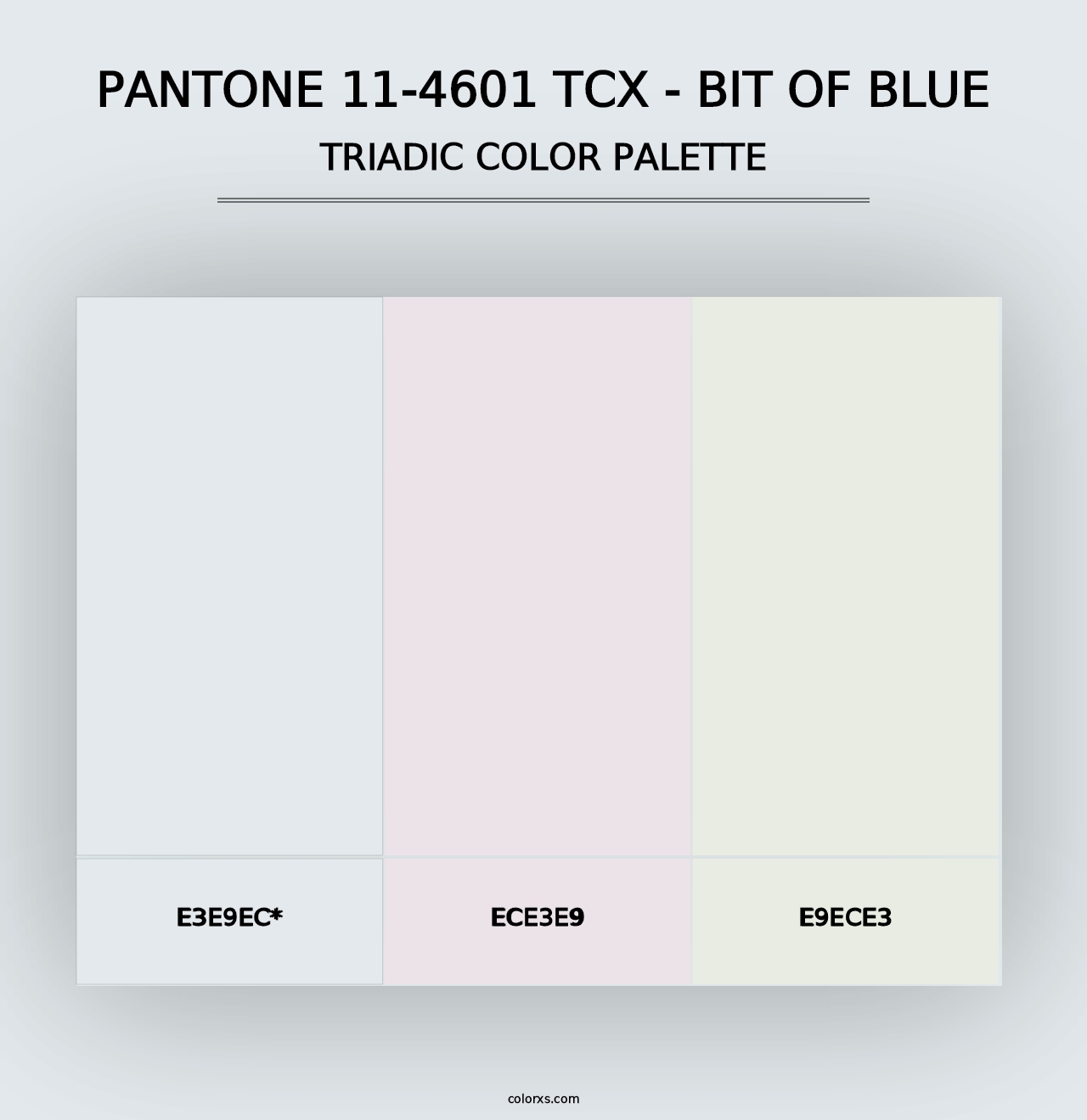 PANTONE 11-4601 TCX - Bit of Blue - Triadic Color Palette