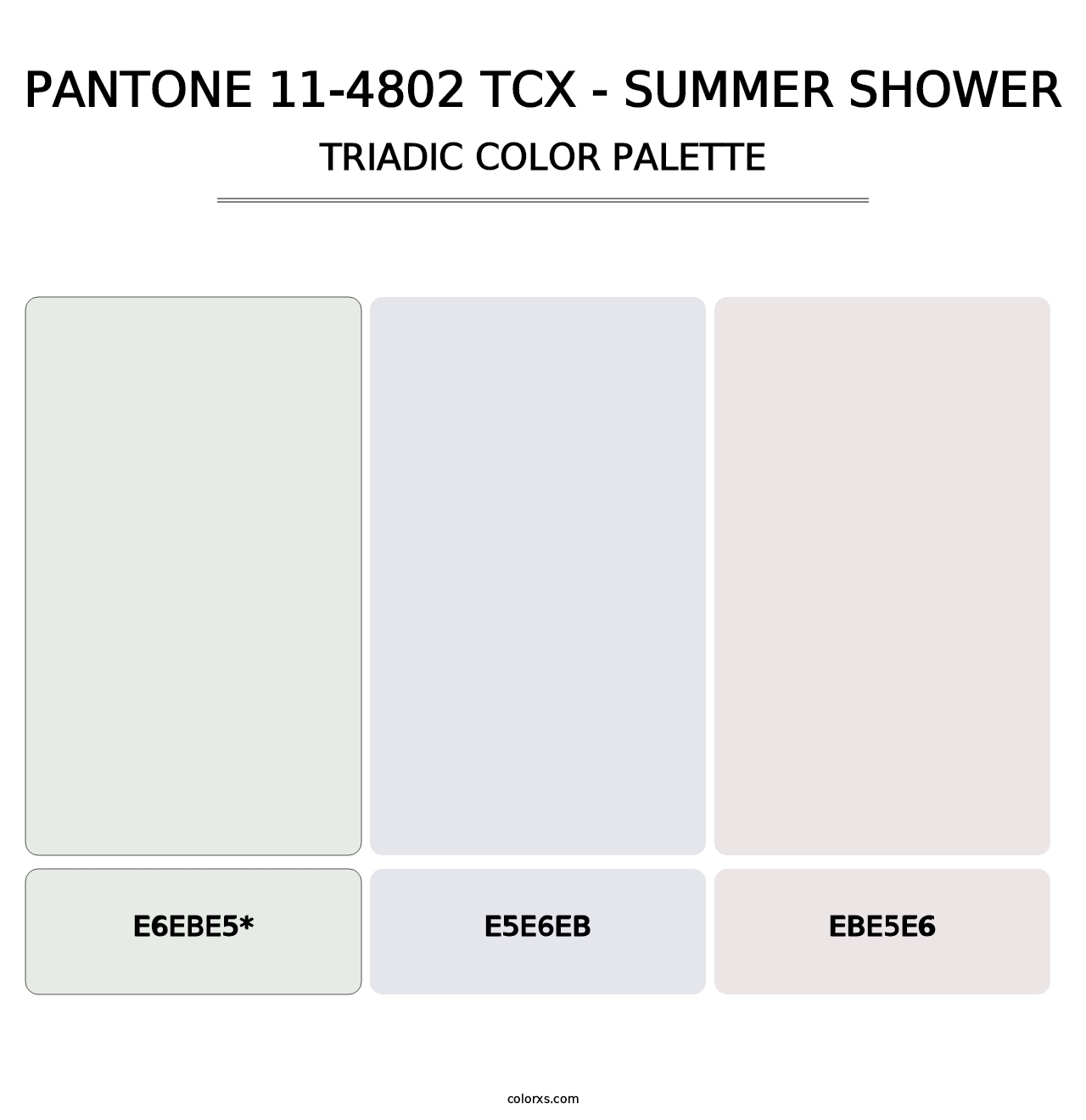 PANTONE 11-4802 TCX - Summer Shower - Triadic Color Palette