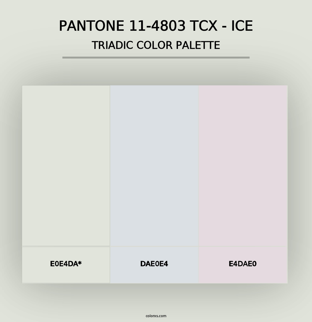 PANTONE 11-4803 TCX - Ice - Triadic Color Palette