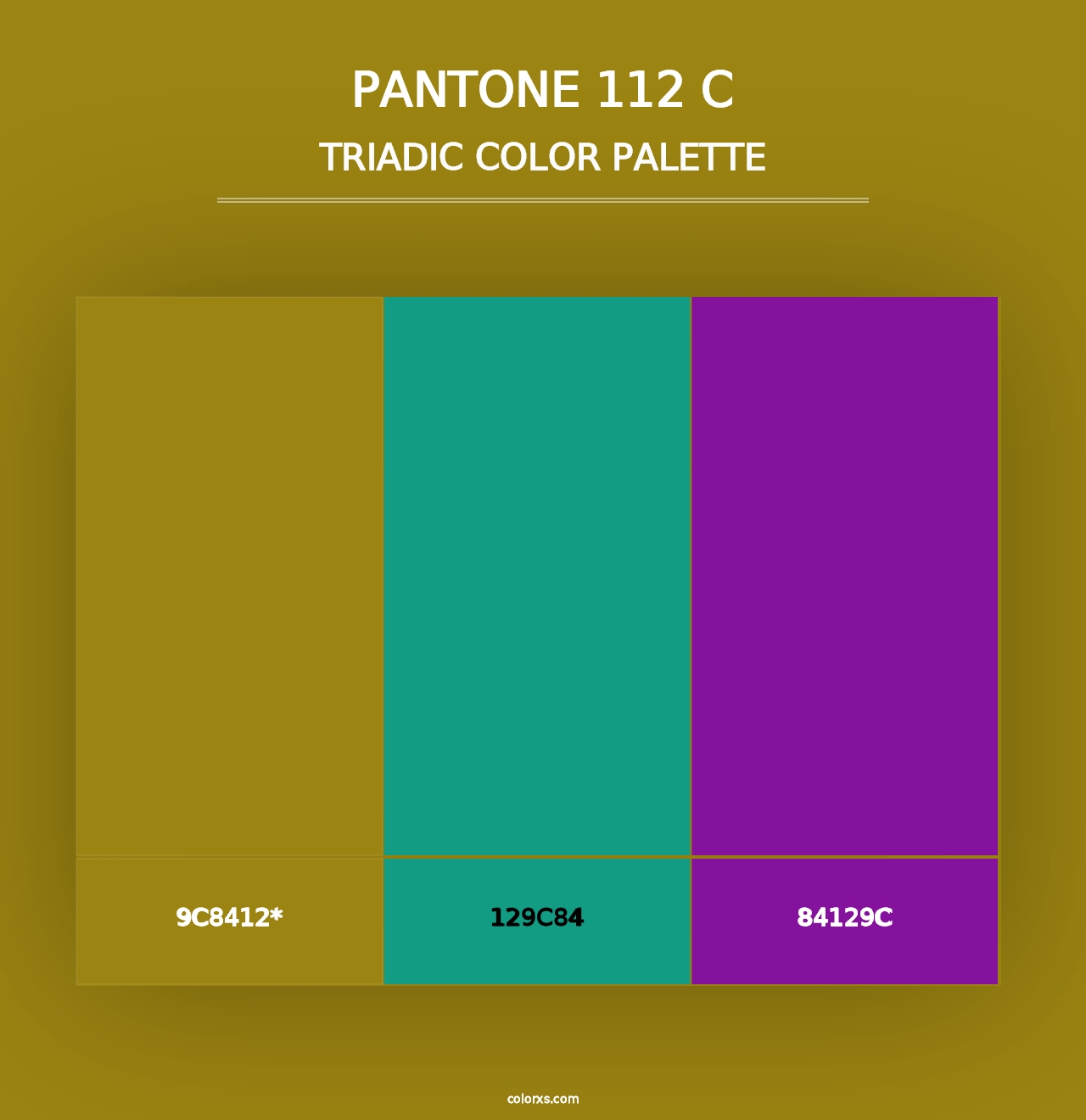 PANTONE 112 C - Triadic Color Palette