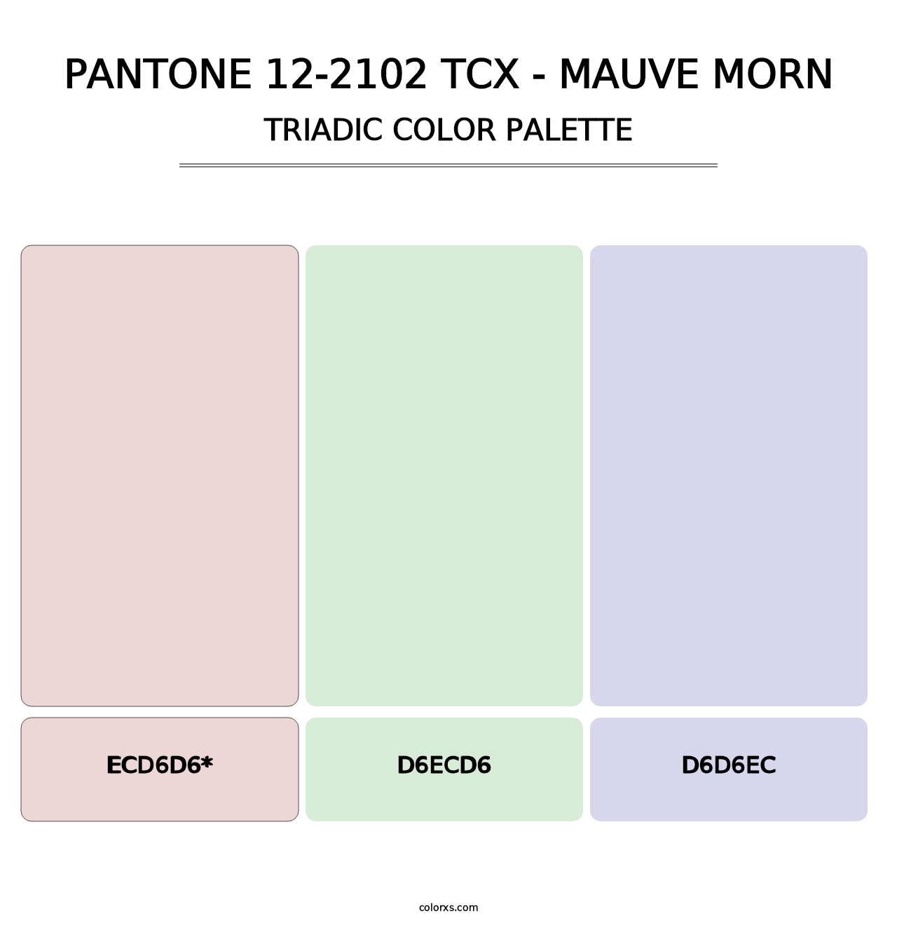 PANTONE 12-2102 TCX - Mauve Morn - Triadic Color Palette