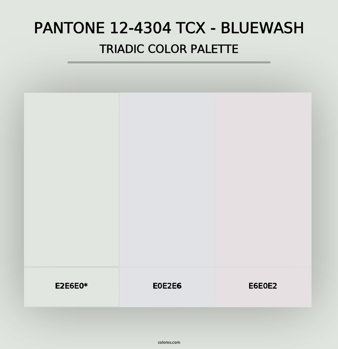 PANTONE 12-4304 TCX - Bluewash - Triadic Color Palette