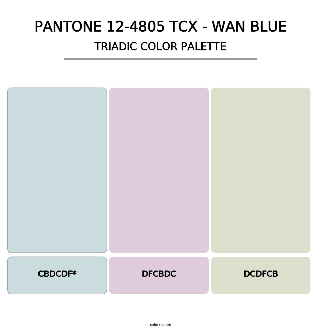 PANTONE 12-4805 TCX - Wan Blue - Triadic Color Palette