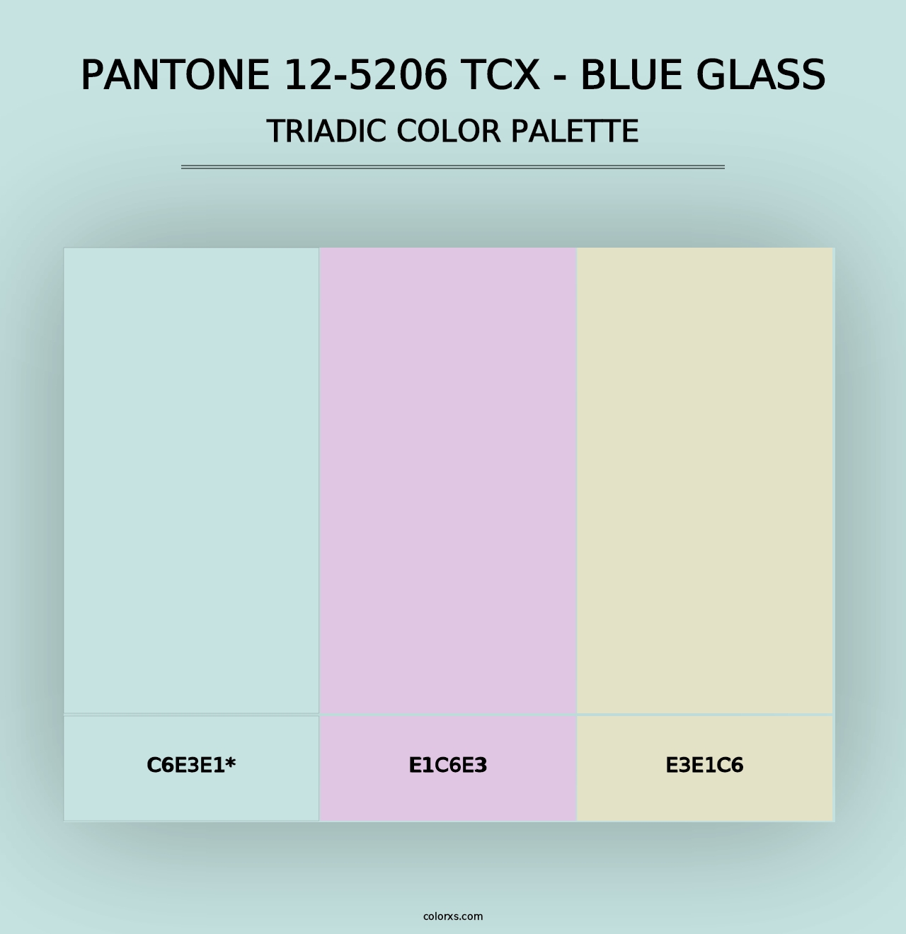 PANTONE 12-5206 TCX - Blue Glass - Triadic Color Palette