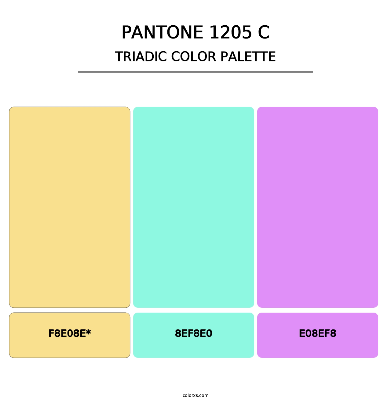 PANTONE 1205 C - Triadic Color Palette