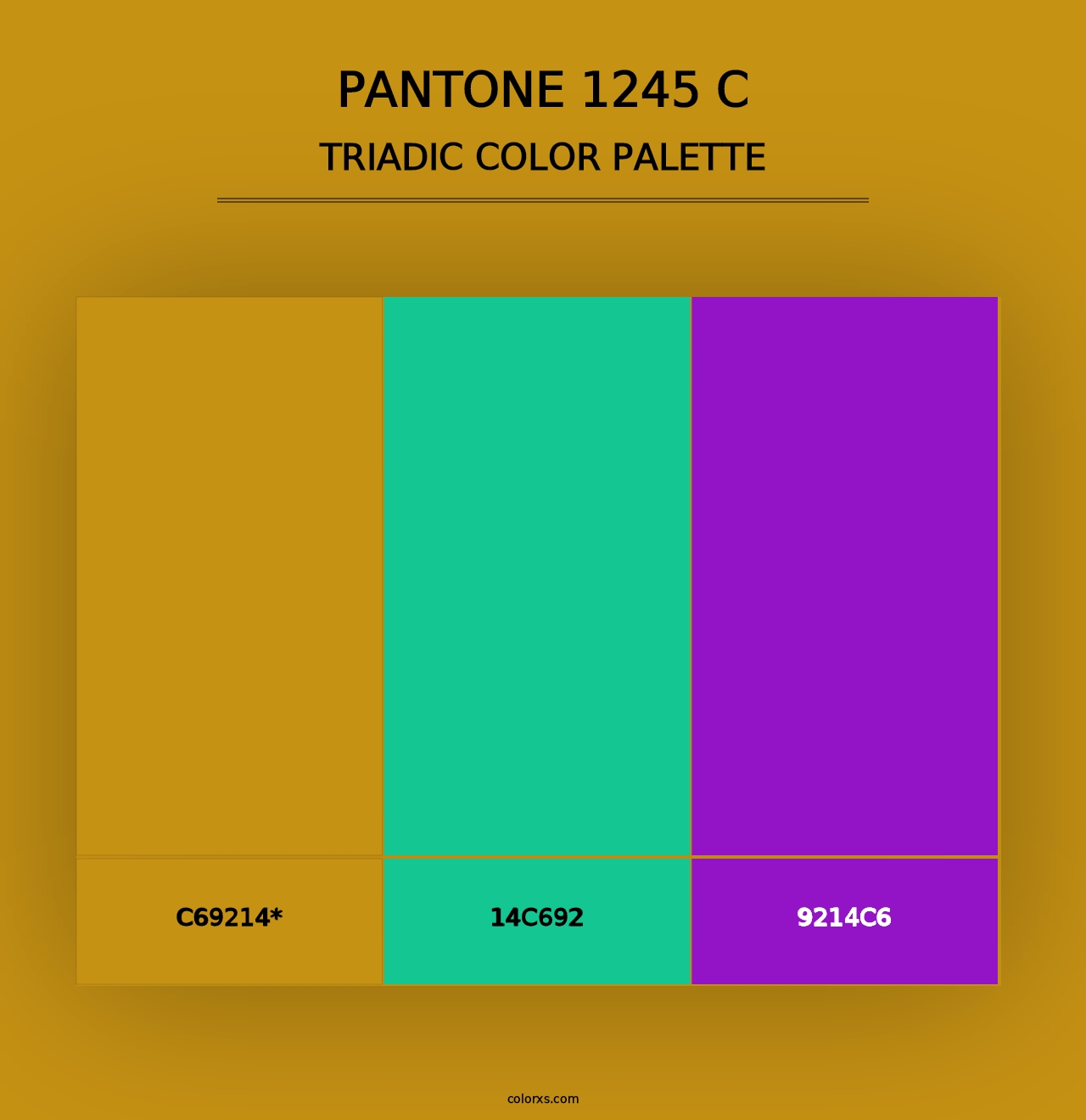 PANTONE 1245 C - Triadic Color Palette