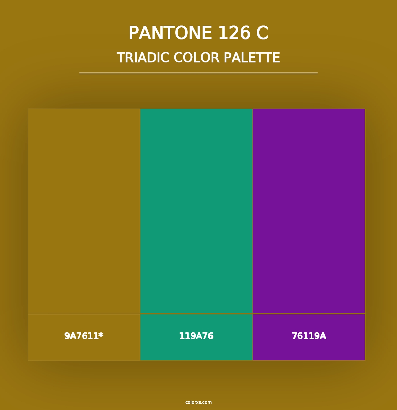 PANTONE 126 C - Triadic Color Palette