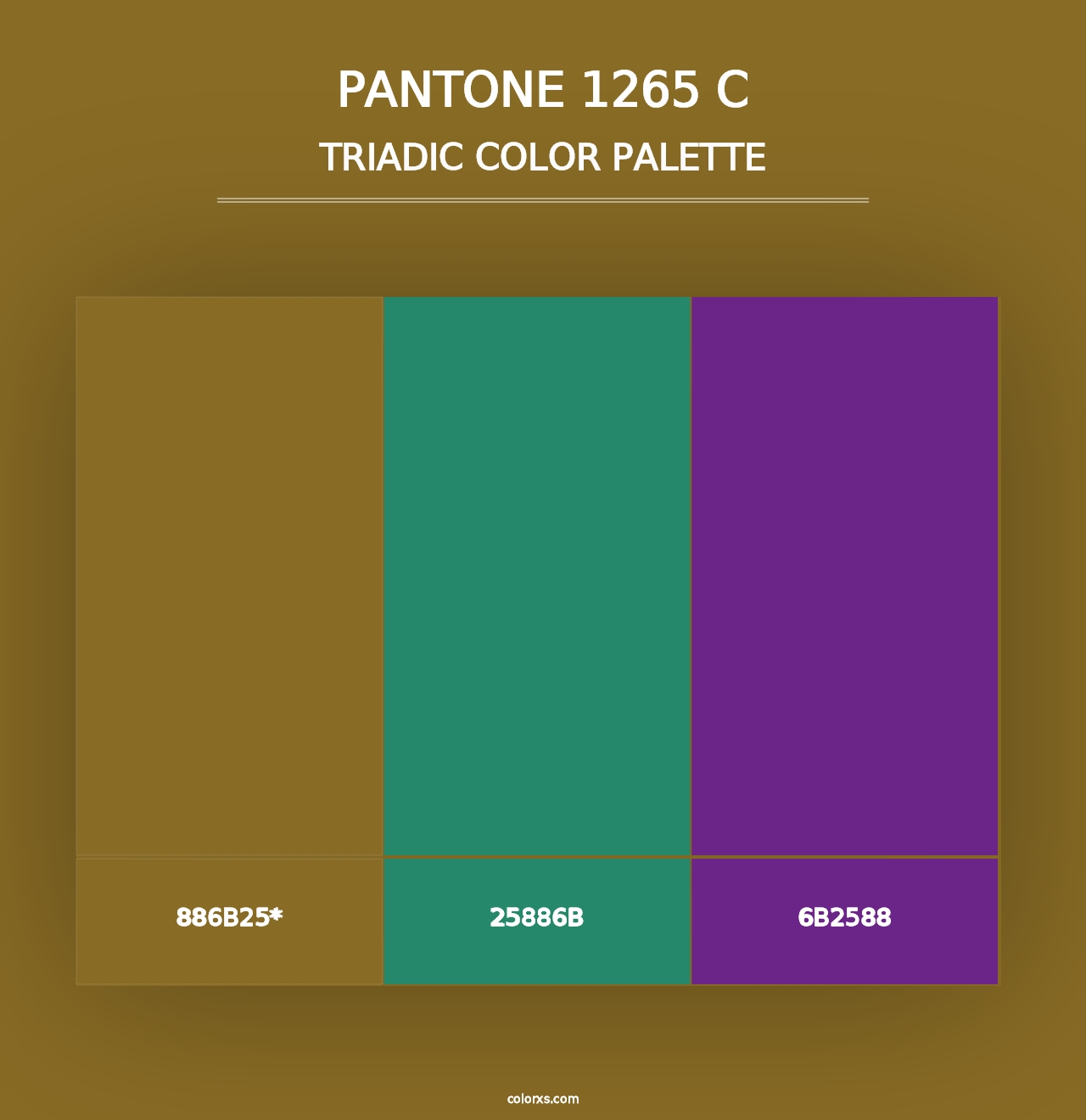 PANTONE 1265 C - Triadic Color Palette