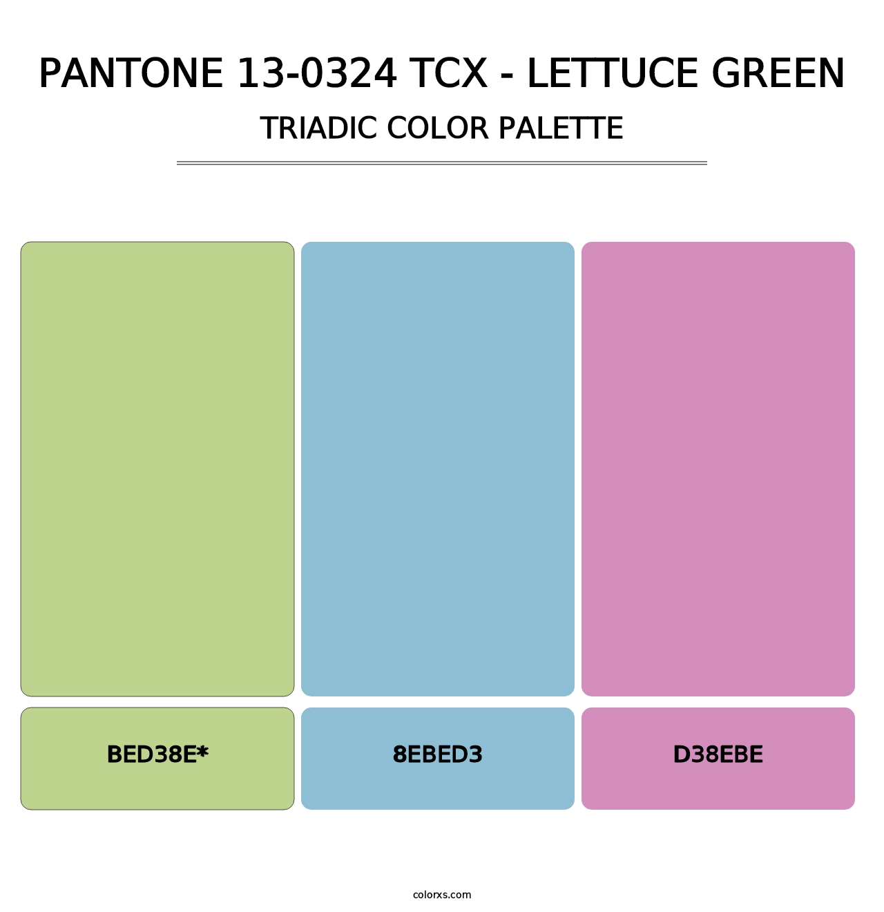 PANTONE 13-0324 TCX - Lettuce Green - Triadic Color Palette