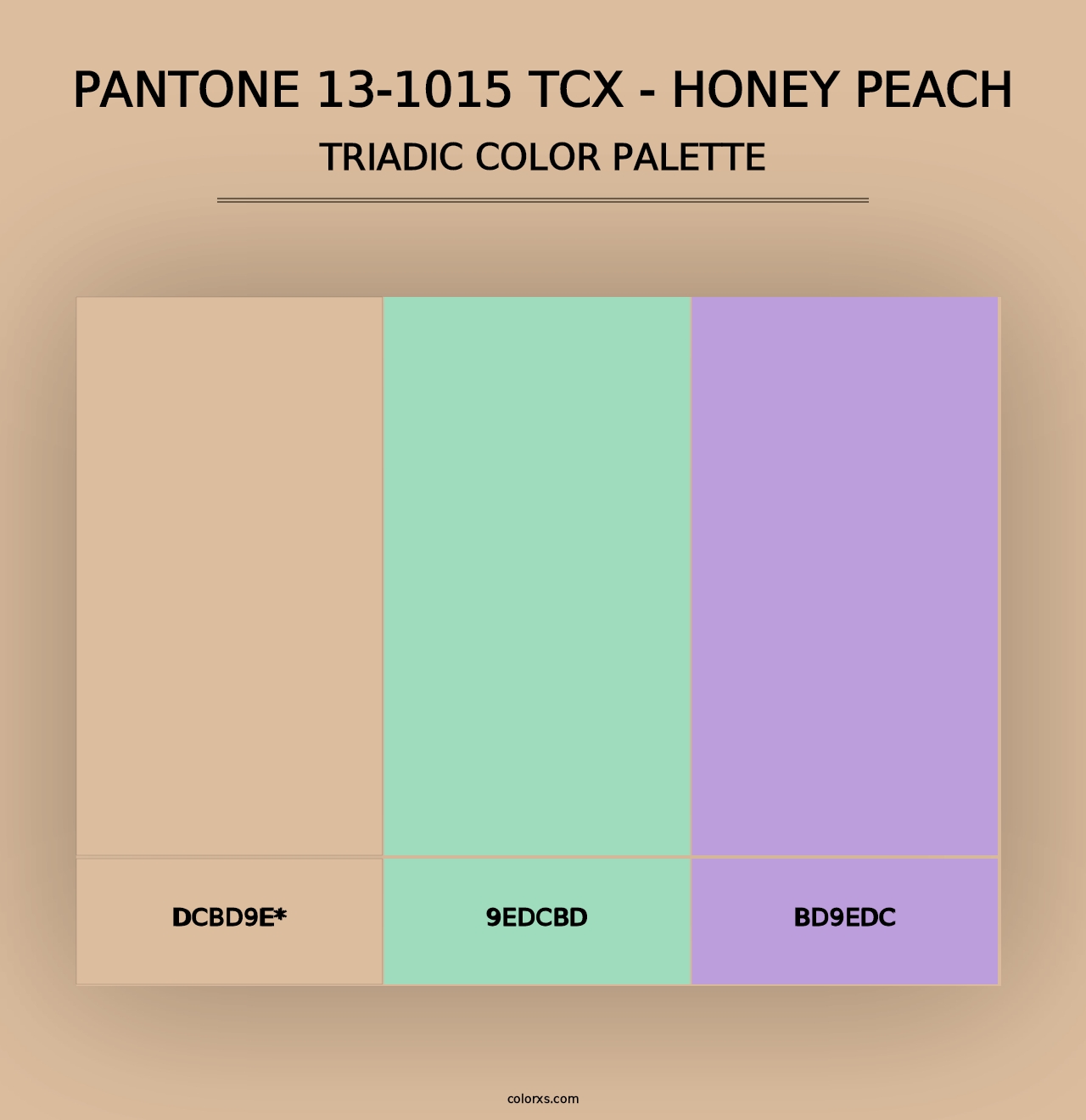 PANTONE 13-1015 TCX - Honey Peach - Triadic Color Palette