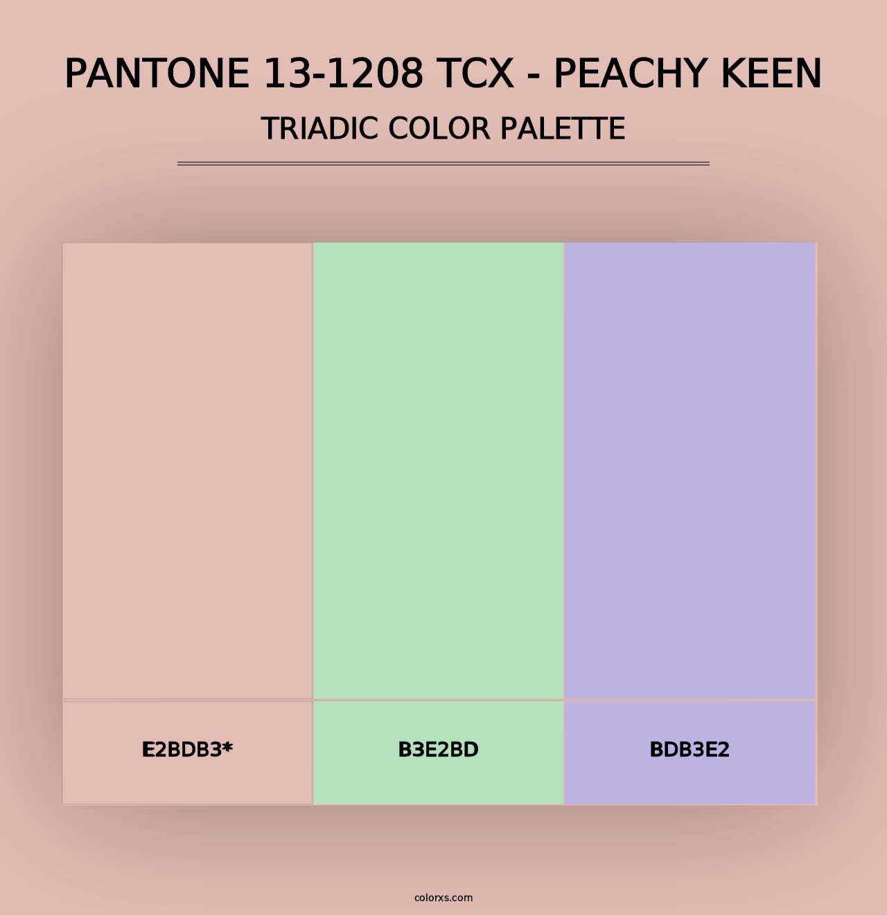 PANTONE 13-1208 TCX - Peachy Keen - Triadic Color Palette