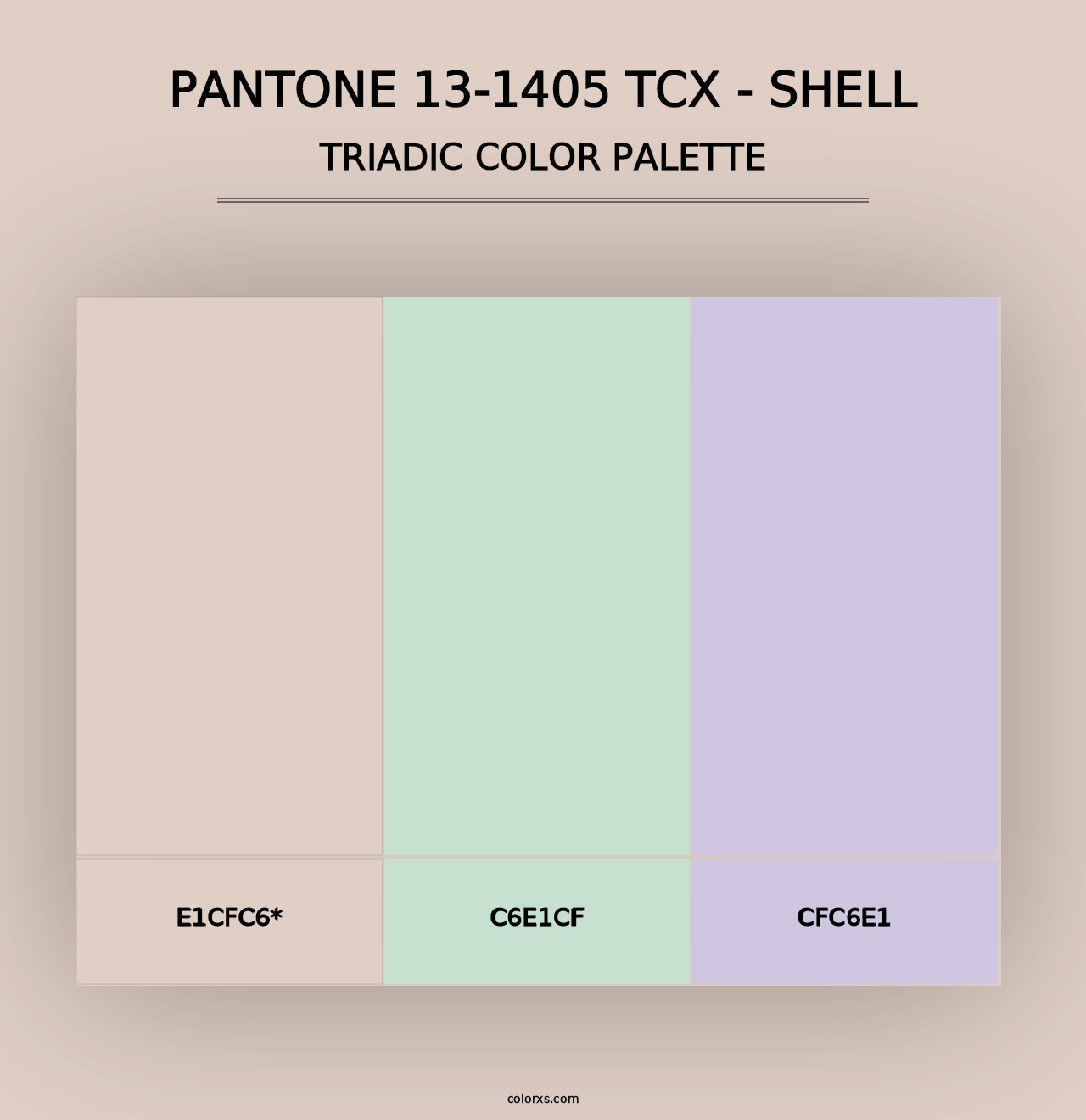 PANTONE 13-1405 TCX - Shell - Triadic Color Palette