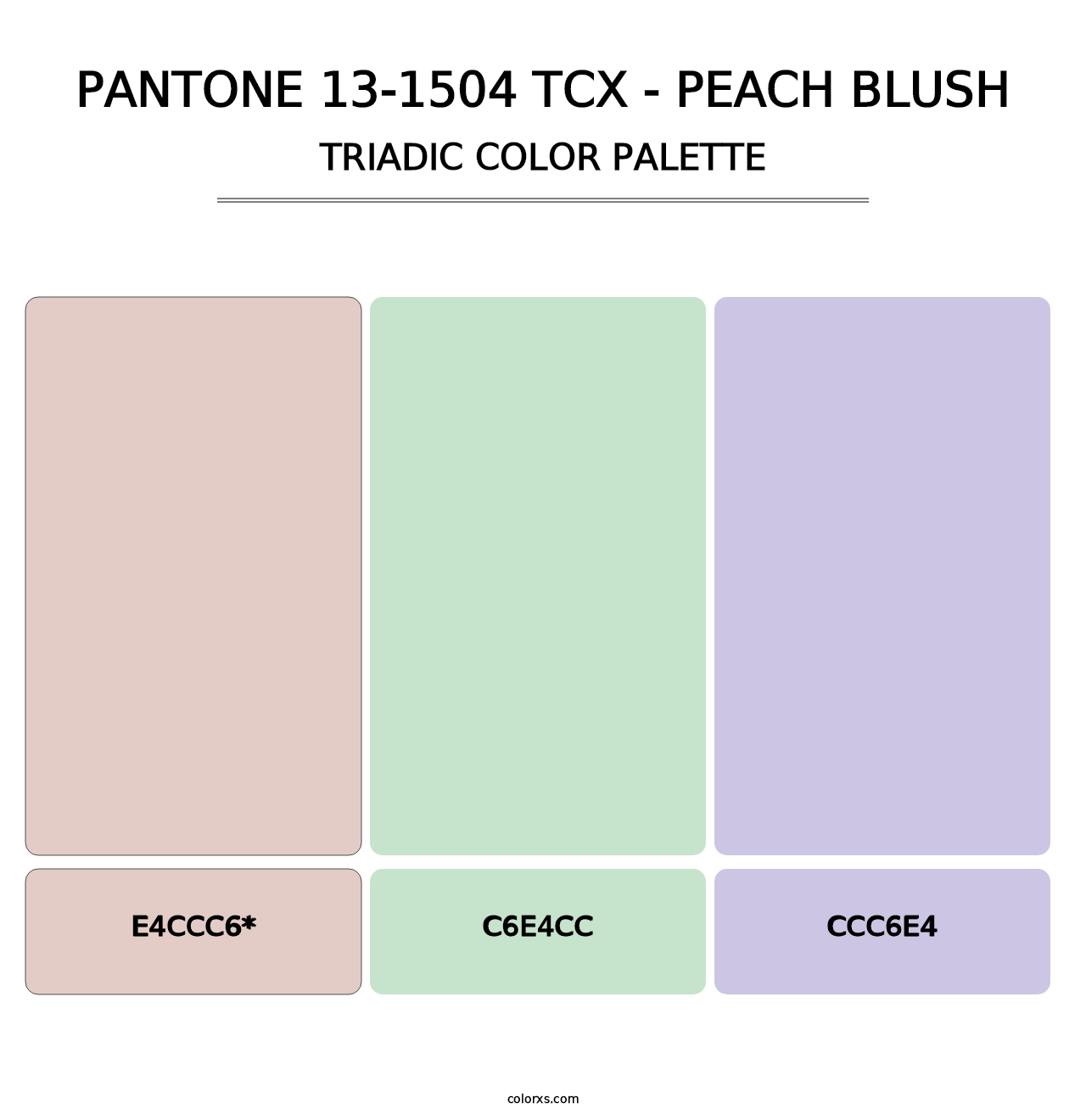 PANTONE 13-1504 TCX - Peach Blush - Triadic Color Palette