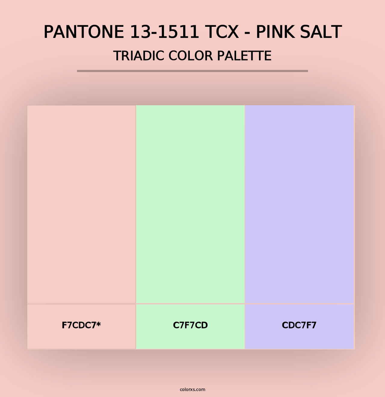 PANTONE 13-1511 TCX - Pink Salt - Triadic Color Palette