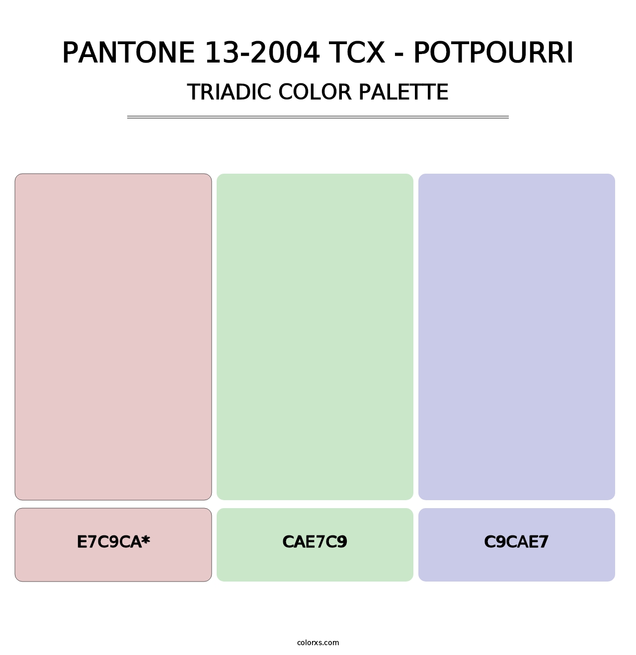 PANTONE 13-2004 TCX - Potpourri - Triadic Color Palette