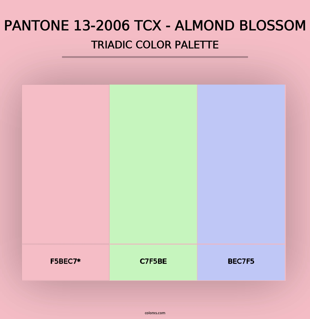 PANTONE 13-2006 TCX - Almond Blossom - Triadic Color Palette