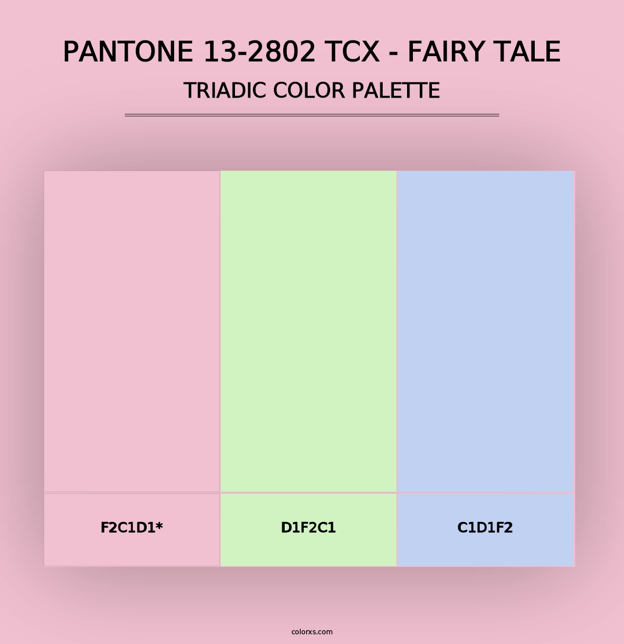 PANTONE 13-2802 TCX - Fairy Tale - Triadic Color Palette