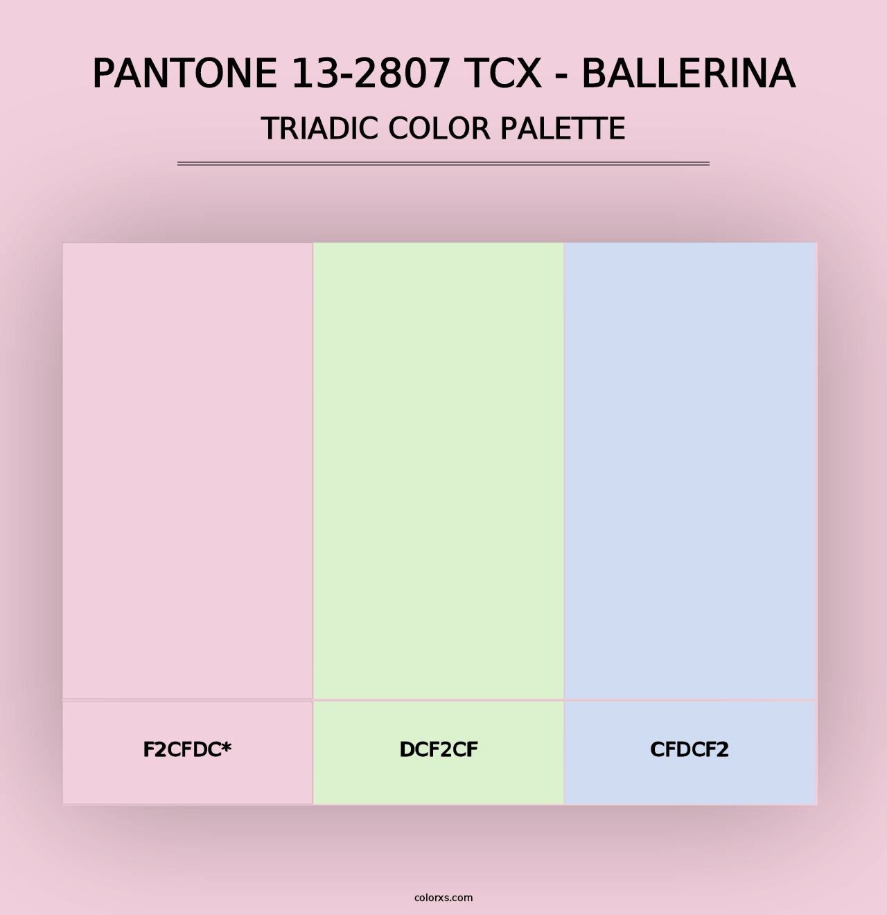 PANTONE 13-2807 TCX - Ballerina - Triadic Color Palette