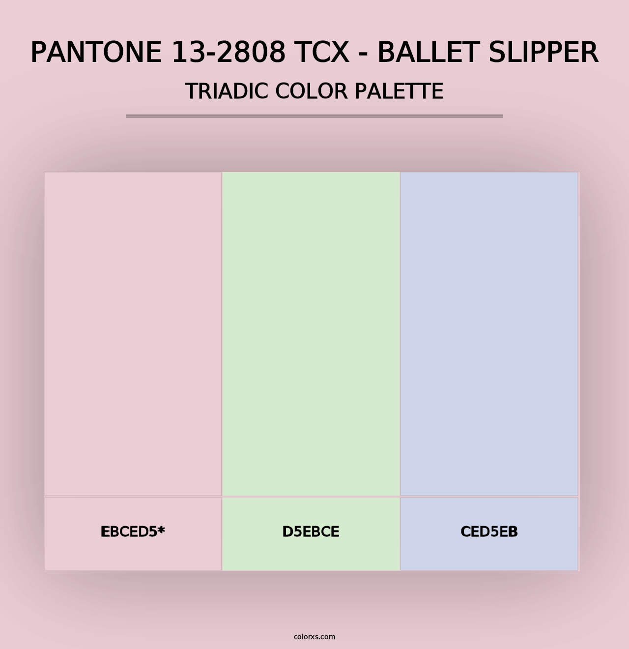 PANTONE 13-2808 TCX - Ballet Slipper - Triadic Color Palette