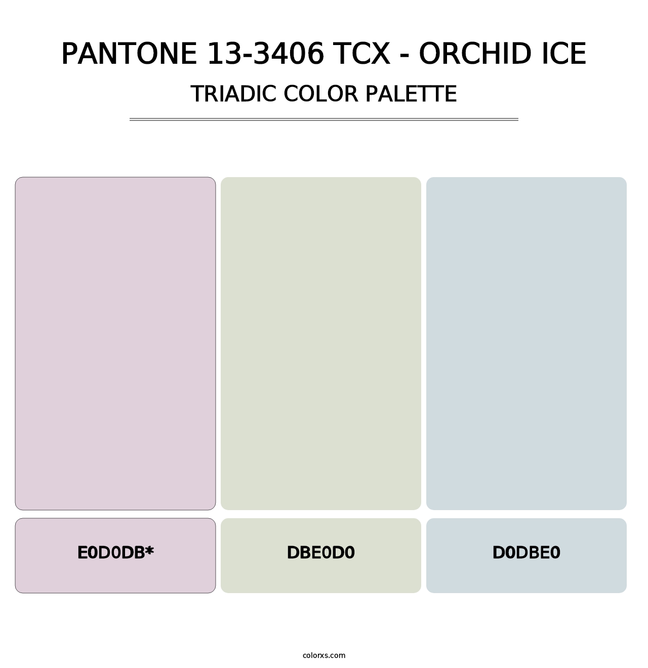 PANTONE 13-3406 TCX - Orchid Ice - Triadic Color Palette