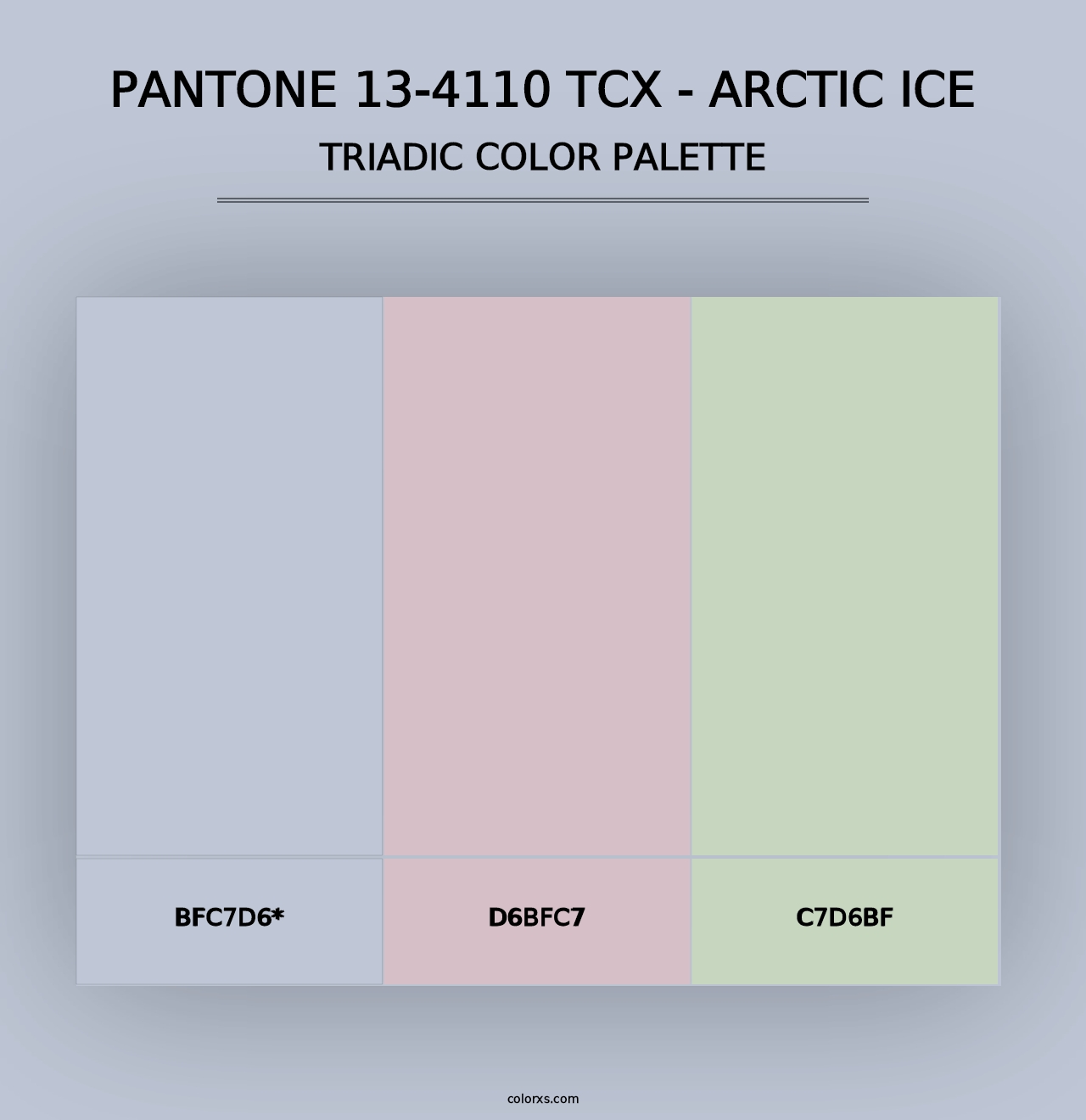 PANTONE 13-4110 TCX - Arctic Ice - Triadic Color Palette