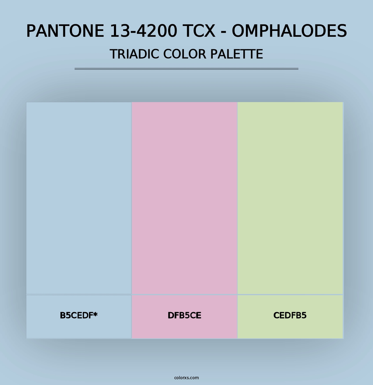 PANTONE 13-4200 TCX - Omphalodes - Triadic Color Palette