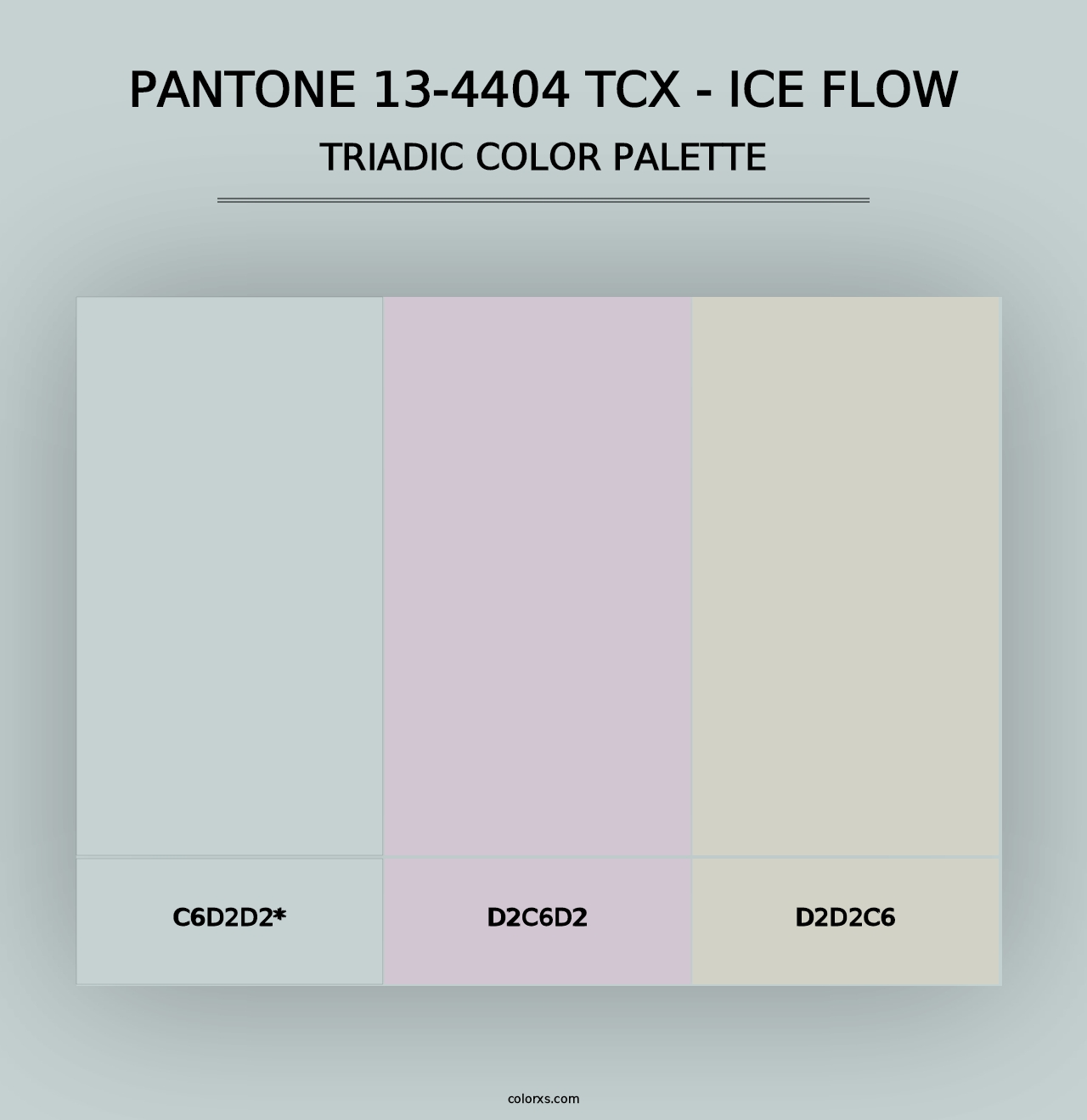 PANTONE 13-4404 TCX - Ice Flow - Triadic Color Palette