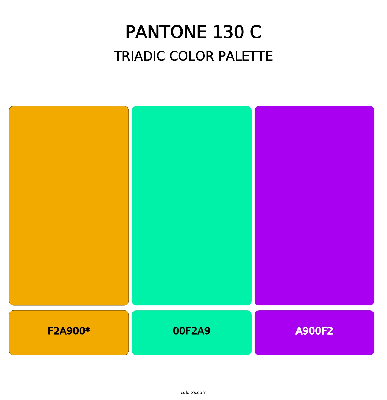 PANTONE 130 C - Triadic Color Palette