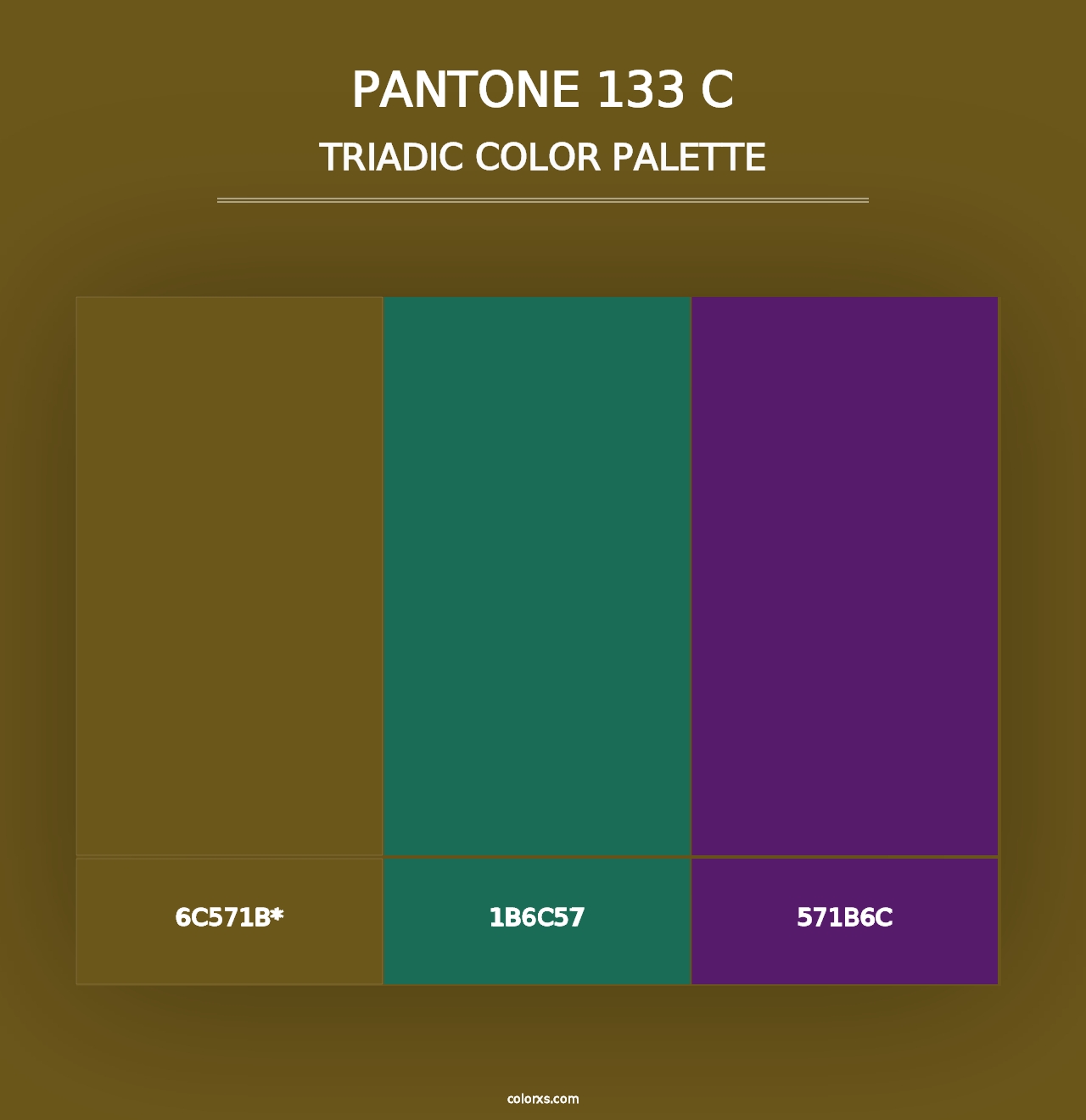 PANTONE 133 C - Triadic Color Palette