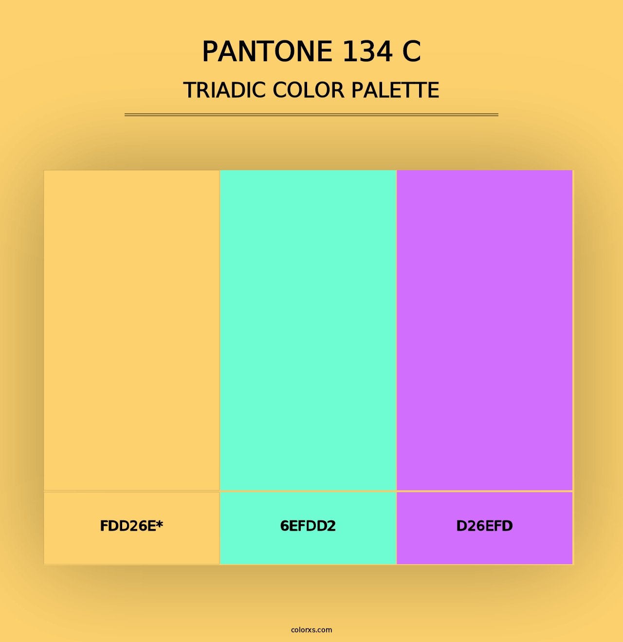 PANTONE 134 C - Triadic Color Palette