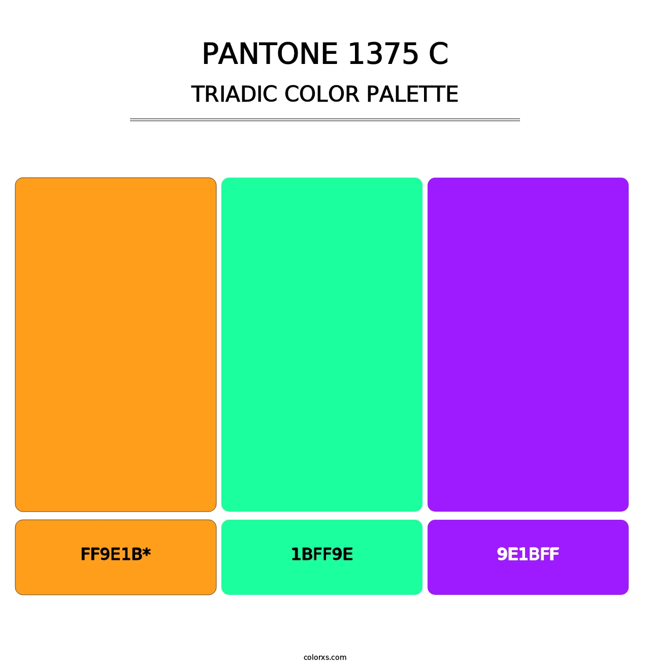 PANTONE 1375 C - Triadic Color Palette