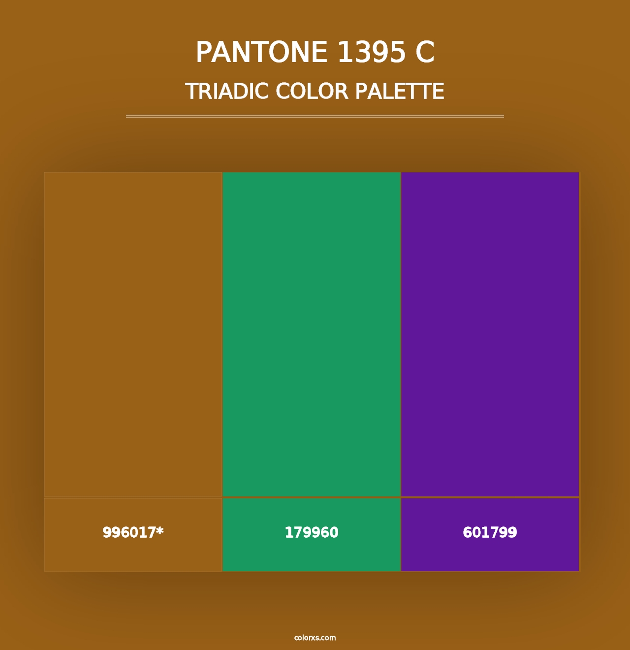 PANTONE 1395 C - Triadic Color Palette