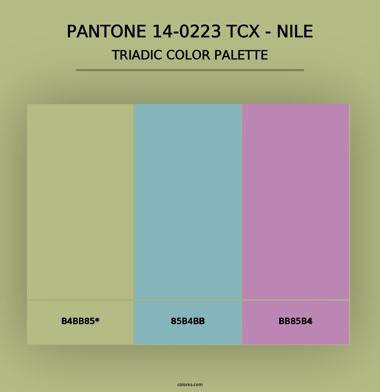 PANTONE 14-0223 TCX - Nile - Triadic Color Palette