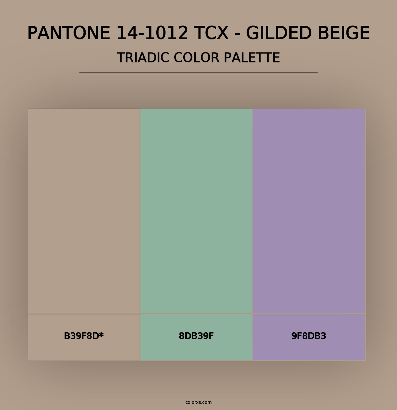 PANTONE 14-1012 TCX - Gilded Beige - Triadic Color Palette