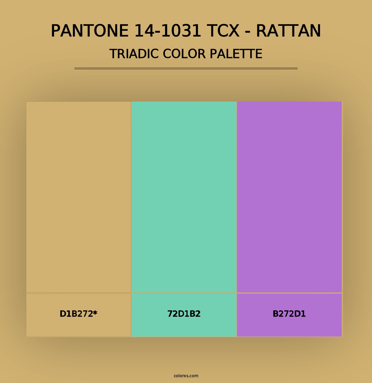 PANTONE 14-1031 TCX - Rattan - Triadic Color Palette