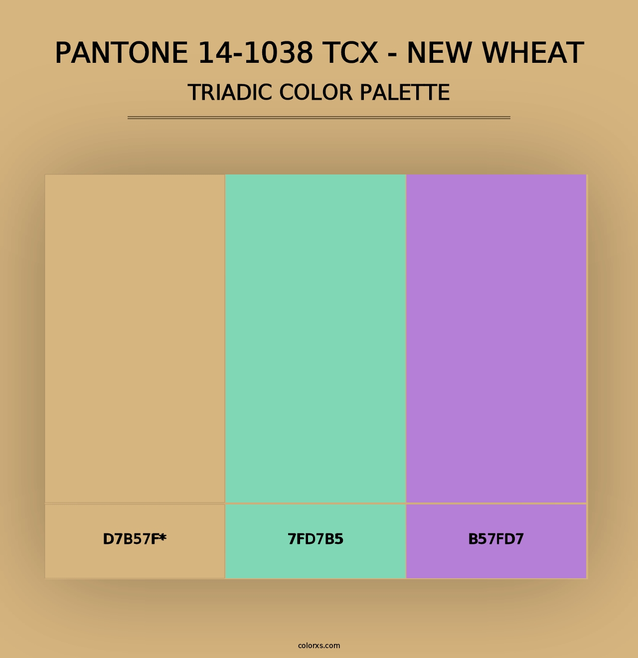 PANTONE 14-1038 TCX - New Wheat - Triadic Color Palette