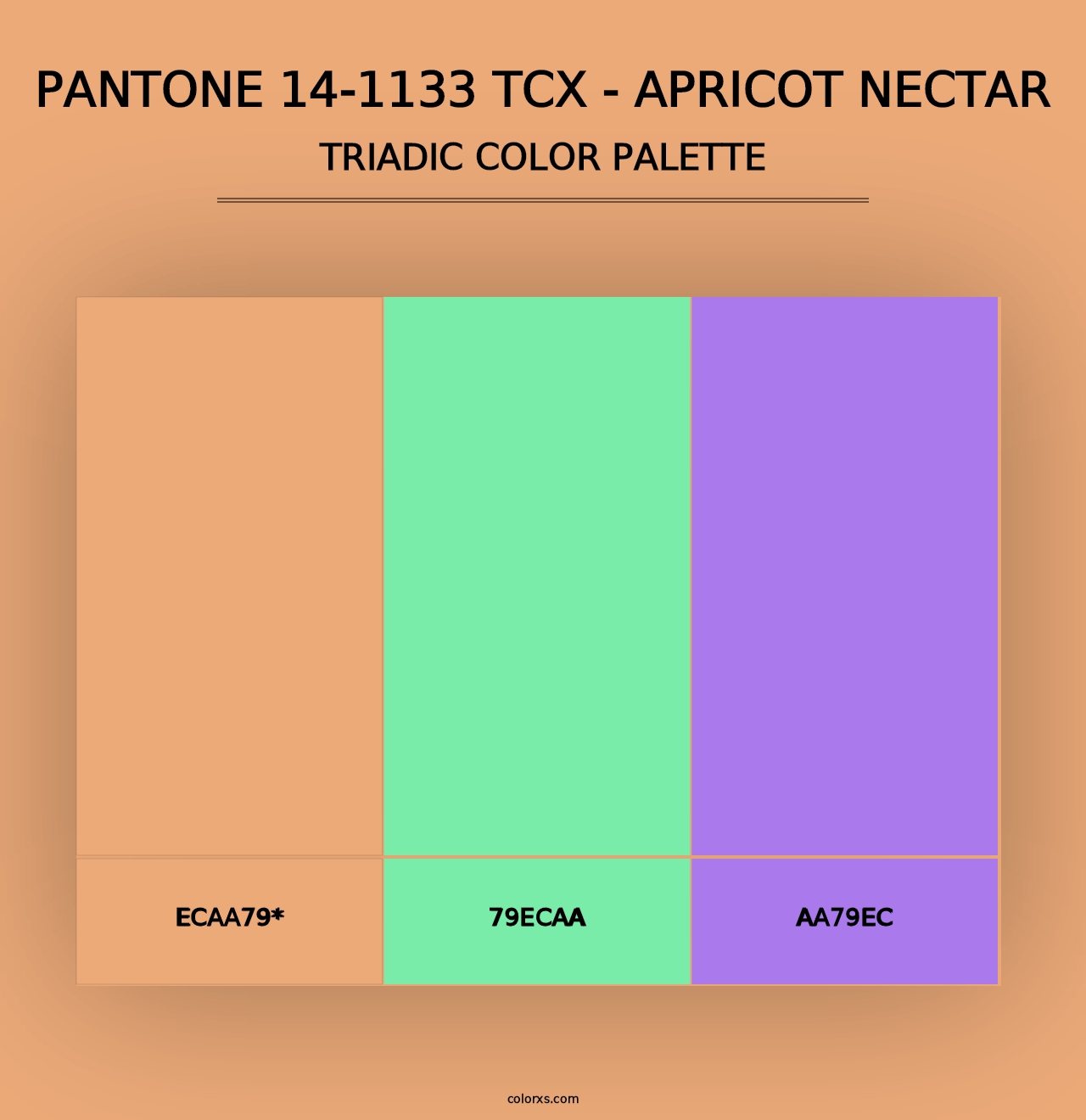 PANTONE 14-1133 TCX - Apricot Nectar - Triadic Color Palette