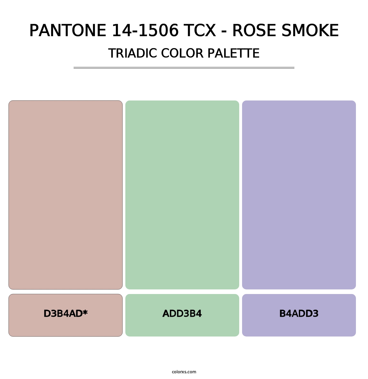 PANTONE 14-1506 TCX - Rose Smoke - Triadic Color Palette