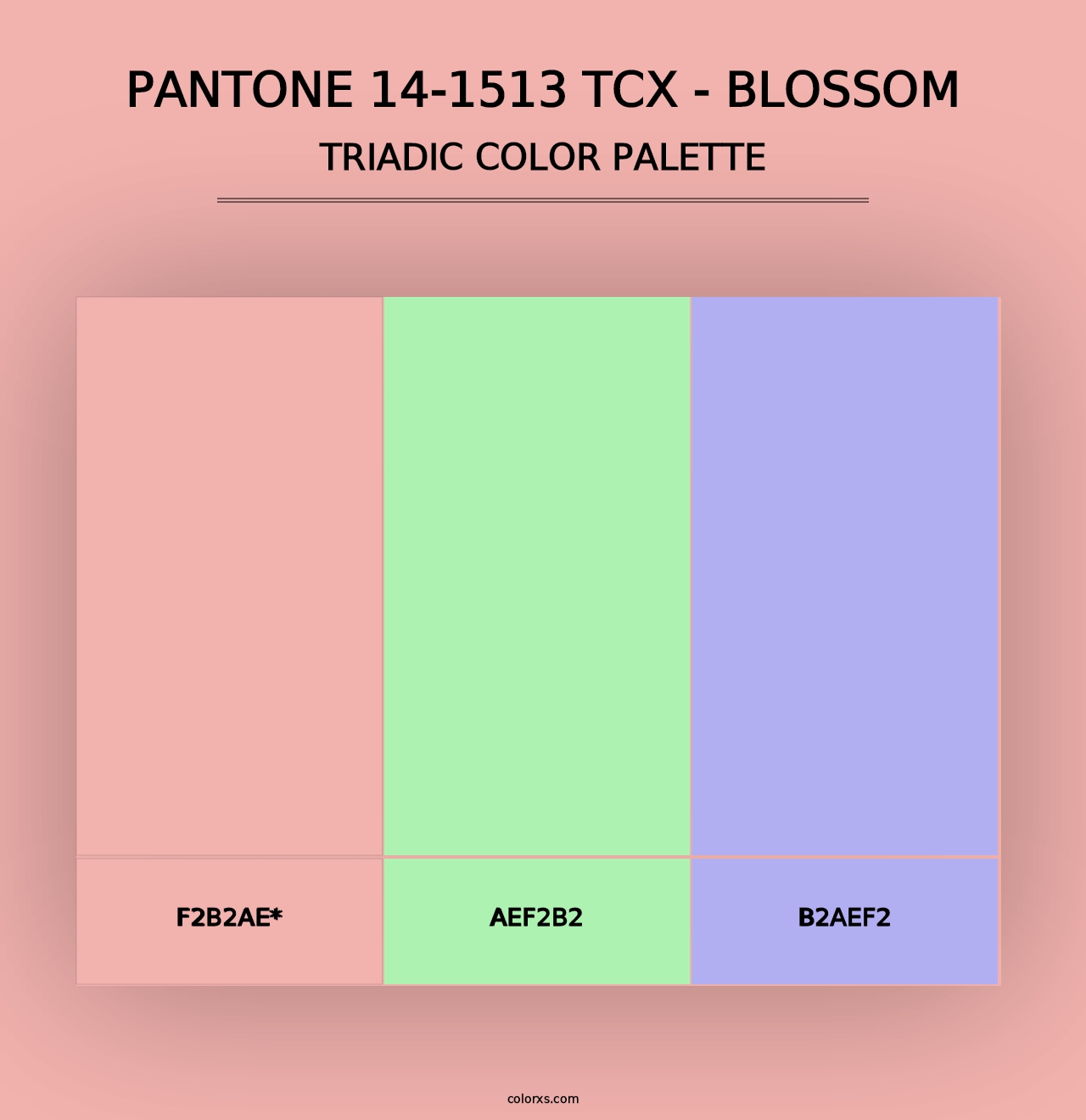 PANTONE 14-1513 TCX - Blossom - Triadic Color Palette