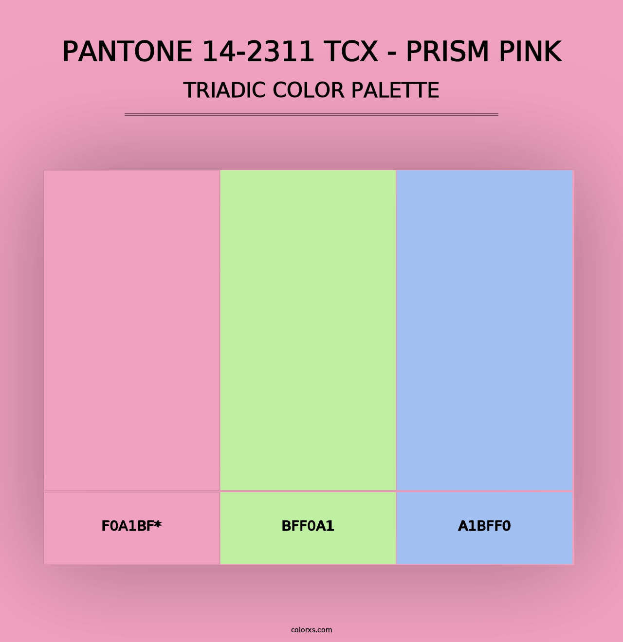 PANTONE 14-2311 TCX - Prism Pink - Triadic Color Palette