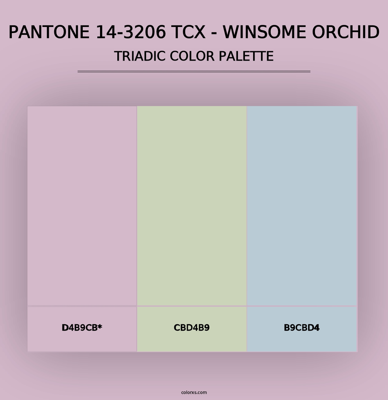 PANTONE 14-3206 TCX - Winsome Orchid - Triadic Color Palette