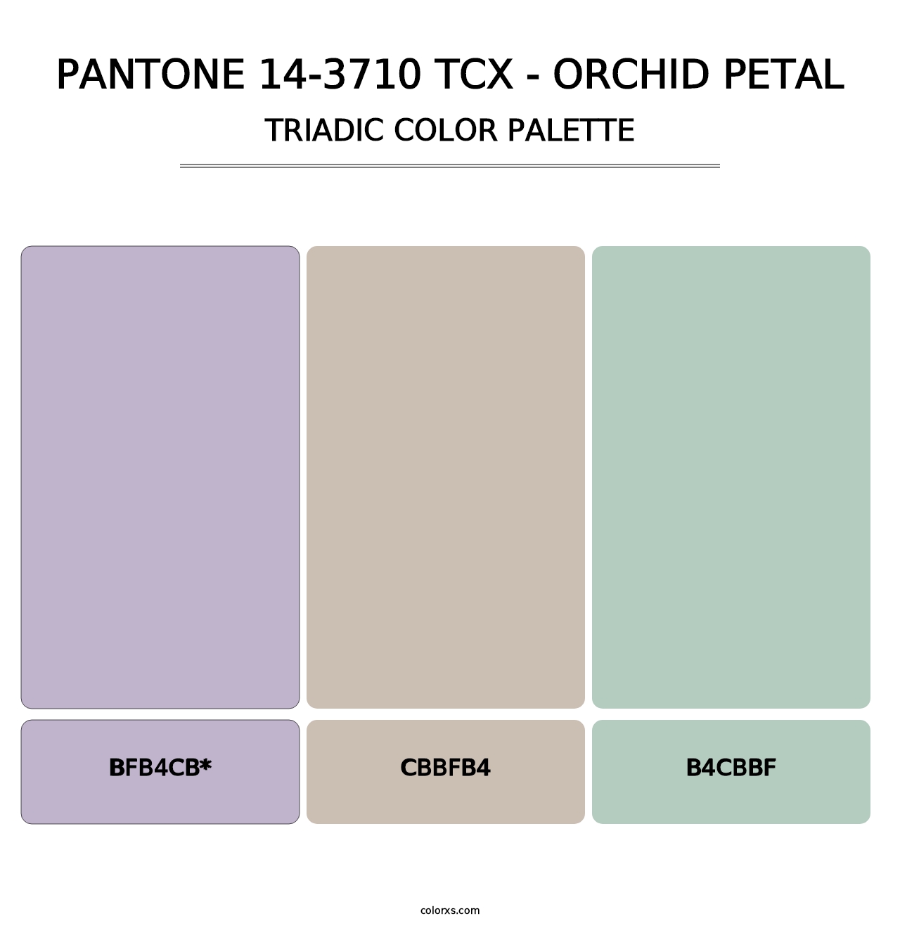 PANTONE 14-3710 TCX - Orchid Petal - Triadic Color Palette