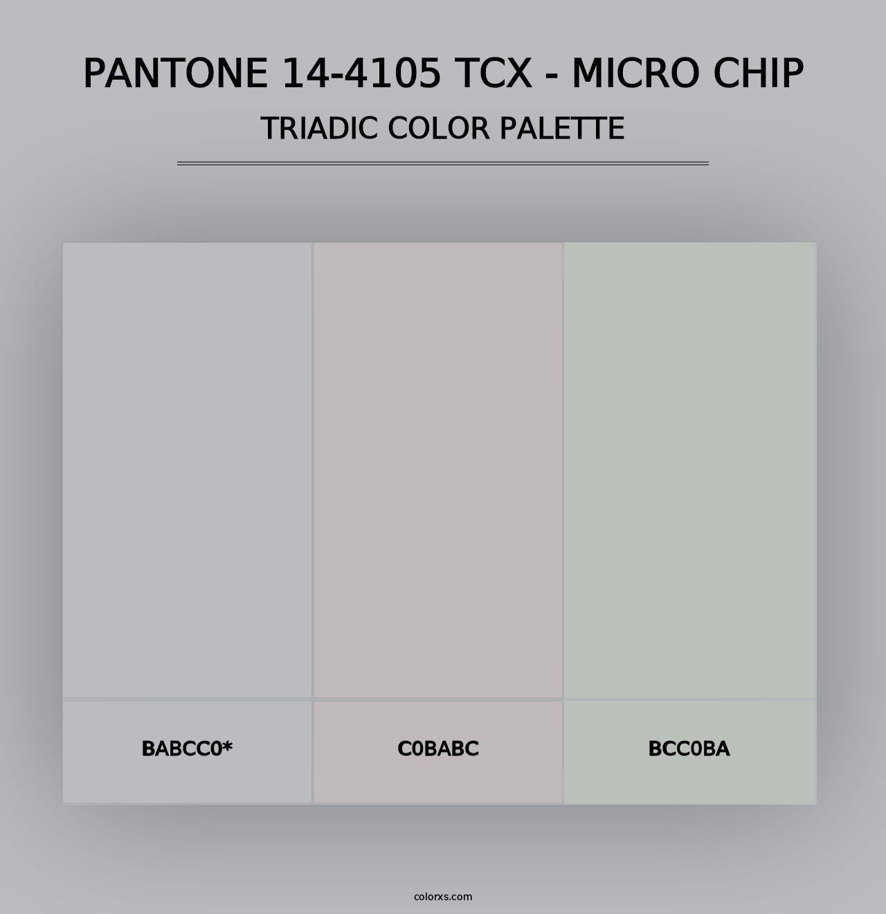 PANTONE 14-4105 TCX - Micro Chip - Triadic Color Palette