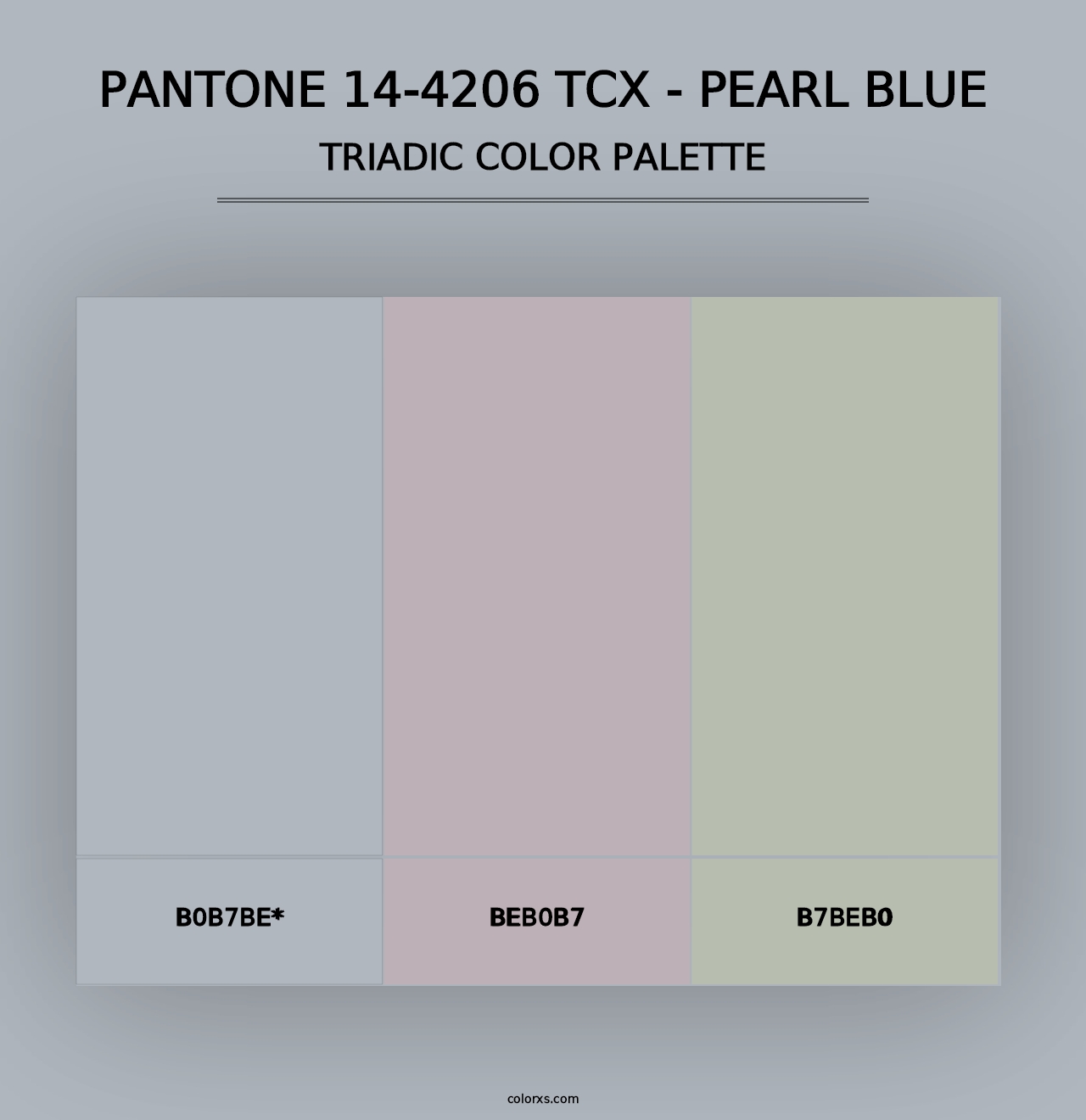 PANTONE 14-4206 TCX - Pearl Blue - Triadic Color Palette