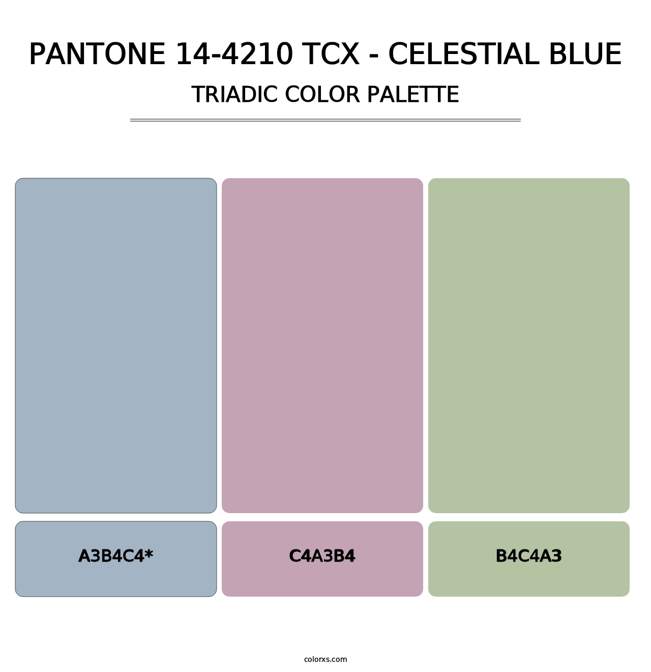 PANTONE 14-4210 TCX - Celestial Blue - Triadic Color Palette