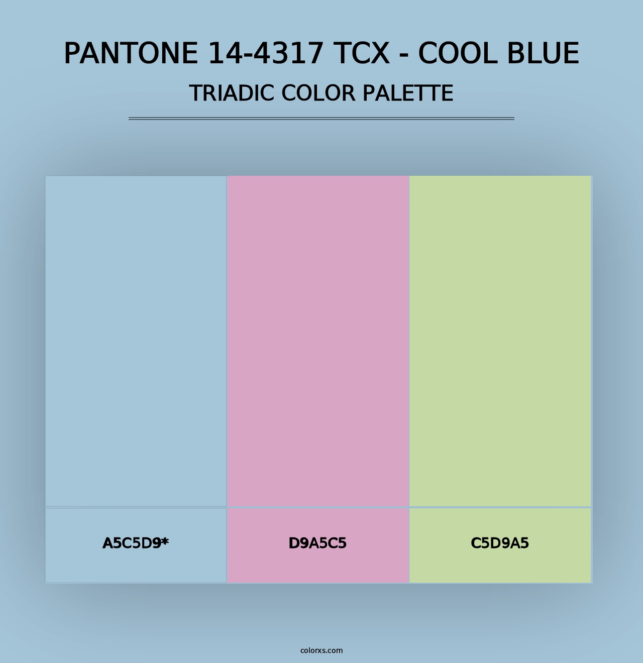 PANTONE 14-4317 TCX - Cool Blue - Triadic Color Palette