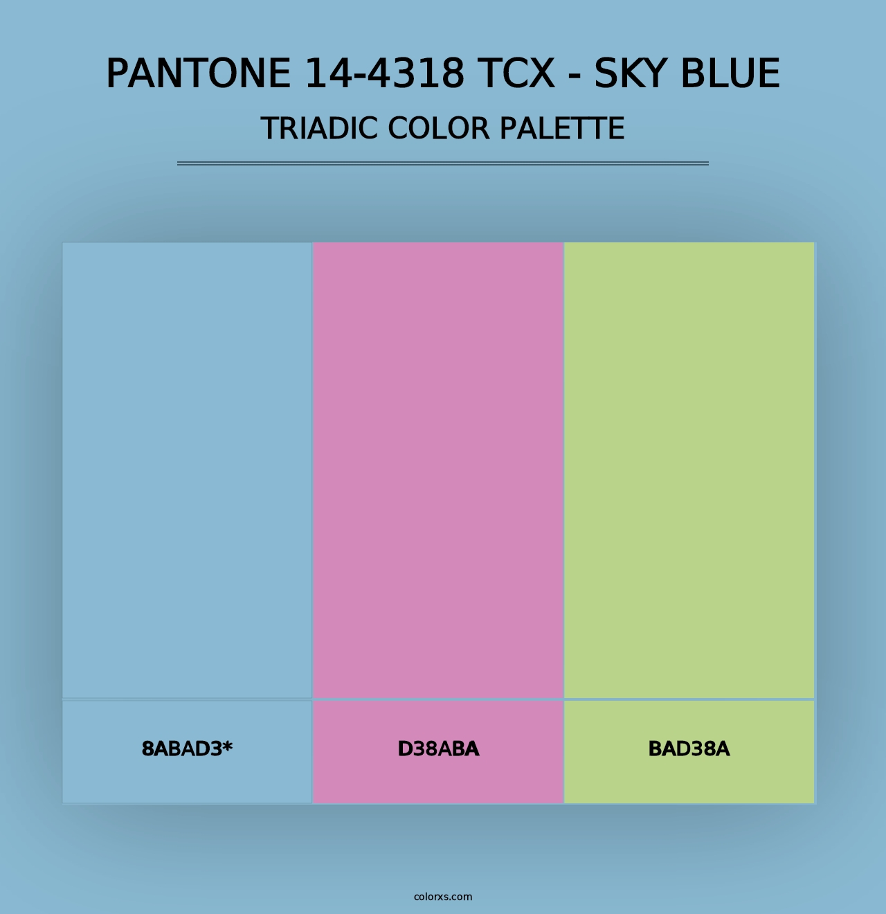 PANTONE 14-4318 TCX - Sky Blue - Triadic Color Palette